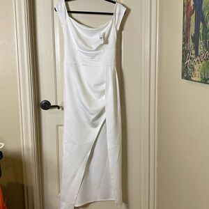 Gabrielle Union White Dress High Slit